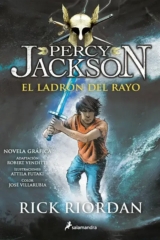 Percy Jackson y el ladrón del rayo - Portada del libro